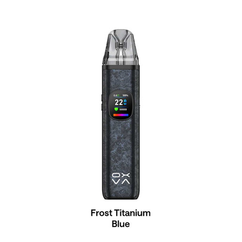 Oxva Xlim Pro 2 DNA Vape Kit Frost Titanium Blue on a White Background