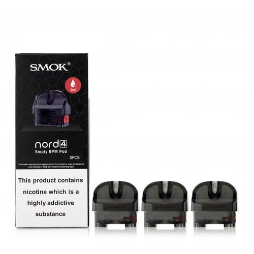 Smok Nord 4 RPM Replacement Pods Pack of 3 box with 3 RPM Pods