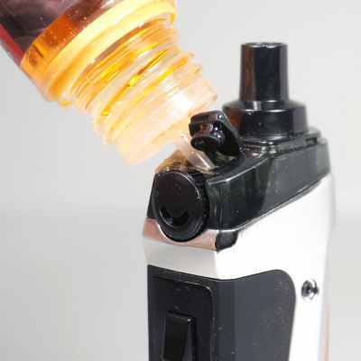 pod vape filled with vape juice