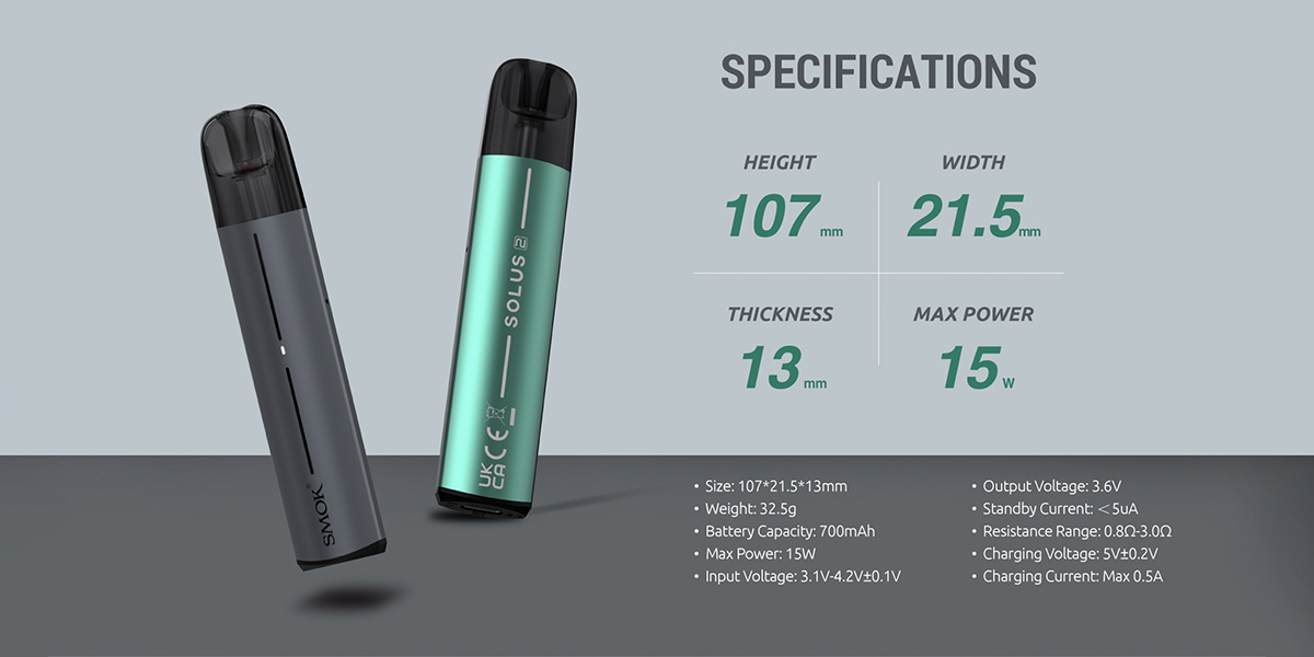 smok solus 2 specifications