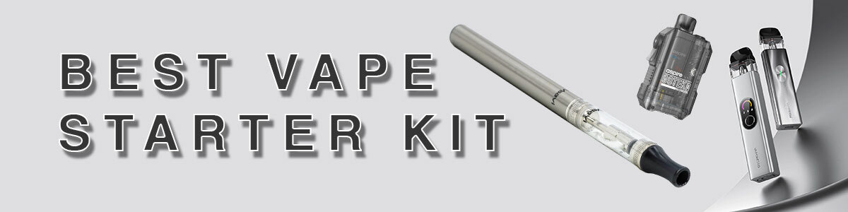 Collection of vape devices including the Vsavi Starter Kit and Aspire Gotek X 