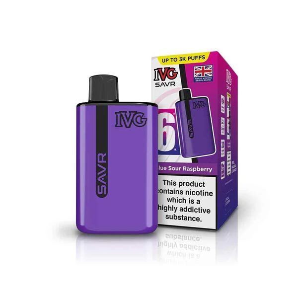 IVG SAVR Vape Kit: Sour Blue Raspberry