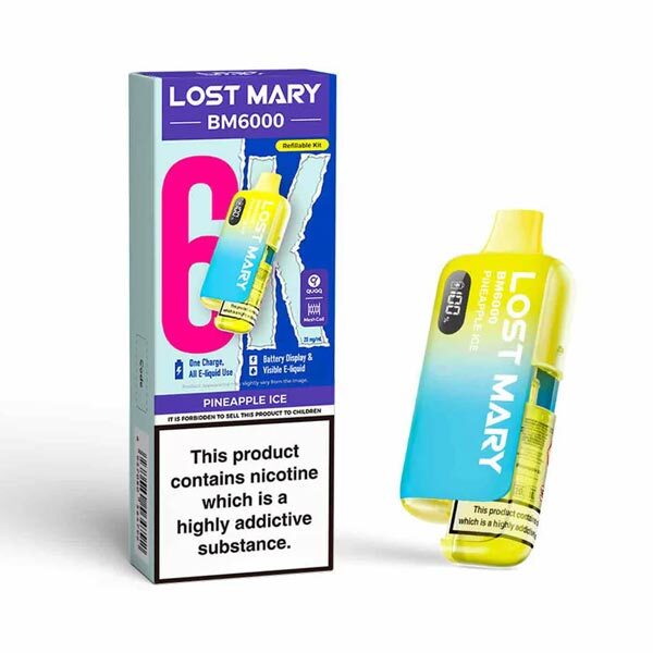 Lost Mary BM6000 Refillable Vape Kit: Pineapple Ice