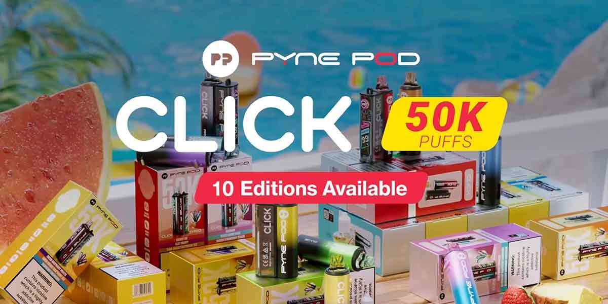 Pyne Pod Click 50K Puffs – 10 Flavours Packaging