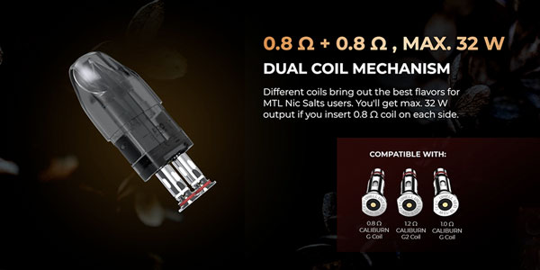 Uwell Caliburn Explorer Pod and Compatible Caliburn G and G2 Coils