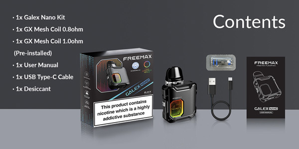 freemax galex nano pod kit contents