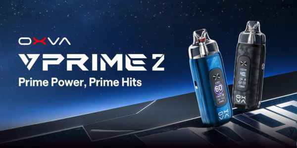 Oxva VPrime 2 Pod Vape Kit Oxva VPrime 2 Pod Vape Kit Showing 2 devices black and blue on a modern background