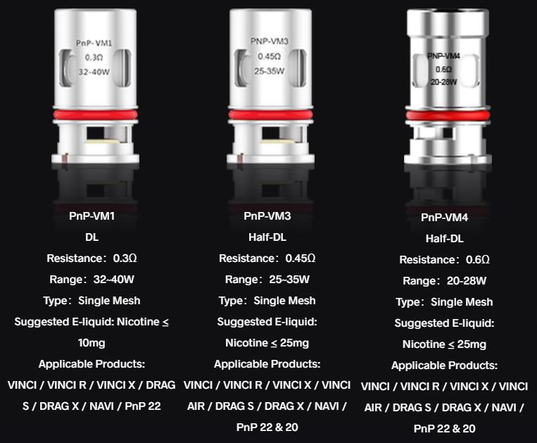 voopoo pnp series vm coils