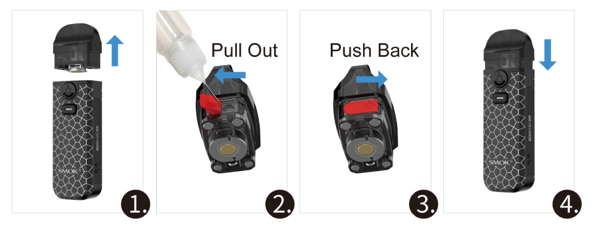 Smok Nord 4; refilling the Nord 4 pod