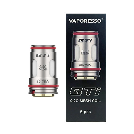 best wattage for 0.4 ohm coil vaporesso Vaporesso GTi Coils 5 Pack | Mesh & Dual Mesh 0.15Ω–0.5Ω