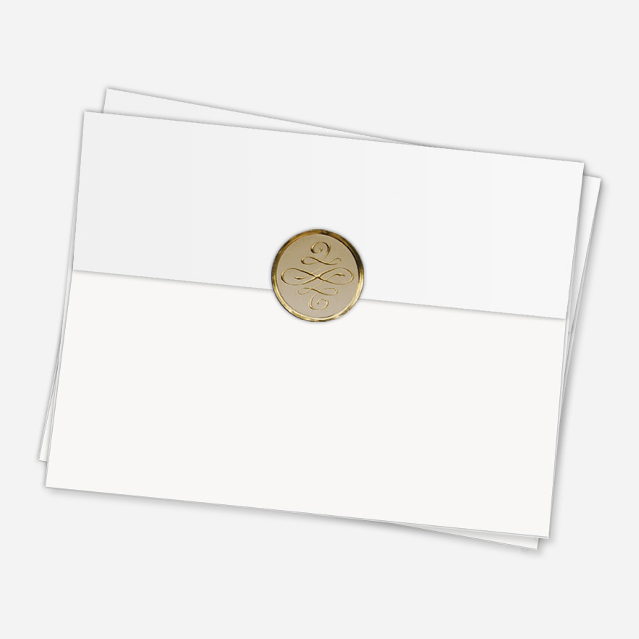 Shiny Foil Envelope Seals 1 Round, Silver Envelope Seals, Gold