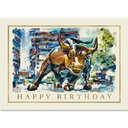 Colorful Emerging Bull Birthday | Wall Street Greetings
