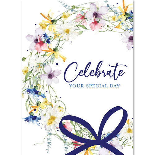 Cheerful Celebration Wreath | Wall Street Greetings