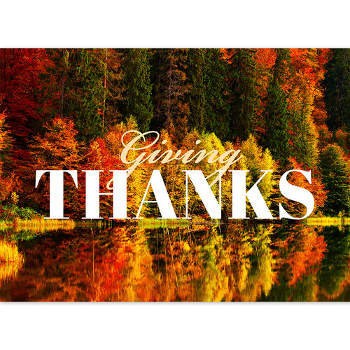 Reflective Autumnal Lake | Wall Street Greetings