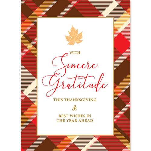 Fall Plaid Gratitude | Wall Street Greetings