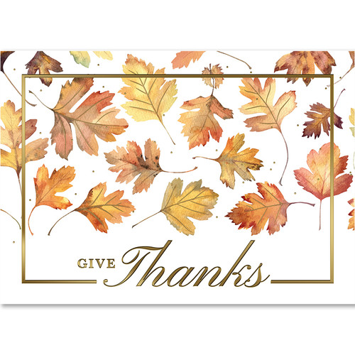 Golden Falling Leaves | Wall Street Greetings