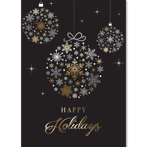 Wall Street Greetings Silver & Gold Foil Ornament