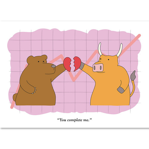 Wall Street Greetings Valentine's Day Bull & Bear