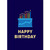 Wall Street Greetings Navy Cake Graph Birthday