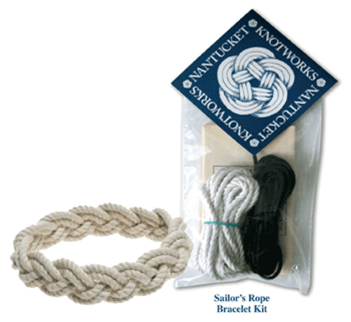 Nautical Striped Sailor Knot Bracelets Summer Blues handmade for $ 7.50