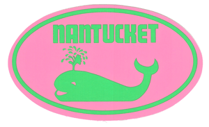 Pink & Green Spouty the Whale Sticker