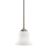 Kichler 3584NI 1-Light Mini Pendant Fixture 700-Watt 120-Volt Brushed Nickel Wedgeport