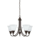Sea Gull Lighting 35940-782 5-Light 1-Tier Chandelier 120-Volt Heirloom Bronze Windgate