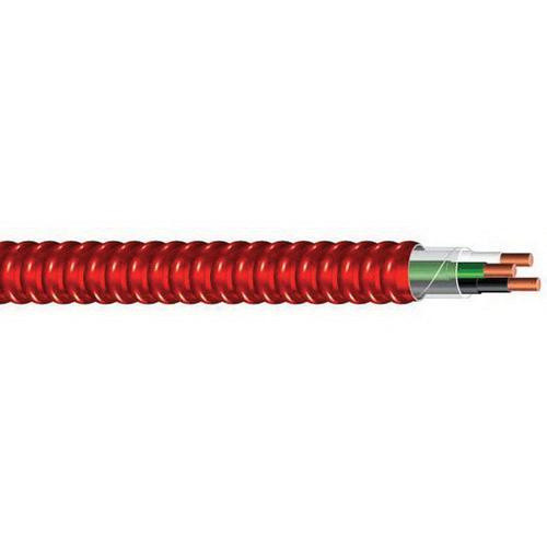 Southwire 55454903 Solid Copper TFN MC/FPLP Plenum Rated Fire Alarm And Control Cable 18/2 1000-ft Red Alert&reg;