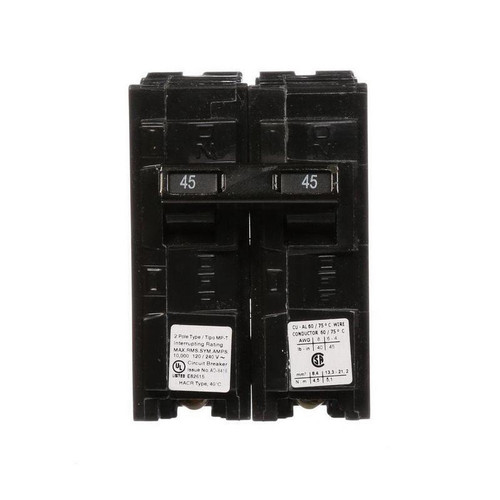 Murray MP245 Plug-In Mount Type MP-T Circuit Breaker 2-Pole 45-Amp 120/240-Volt AC Murray MP245 Plug-In Mount Type MP-T Circuit Breaker 2-Pole 45-Amp 120/240-Volt AC
