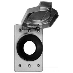 Crouse-Hinds WLRS1 Die Cast Copper Free Aluminum 1-Gang Weatherproof Self-Closing Spring Door Rectangular Cover 4.44-Inch Length x 2.91-Inch Width x 1.13-Inch Depth