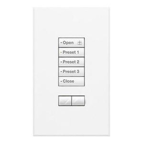 62 QSWS2-5BRLN-WH Non-Insert 5 Button Keypad With Raise/Lower 24-Volt DC 2.17-Inch x 2.75-Inch x 3.74-Inch