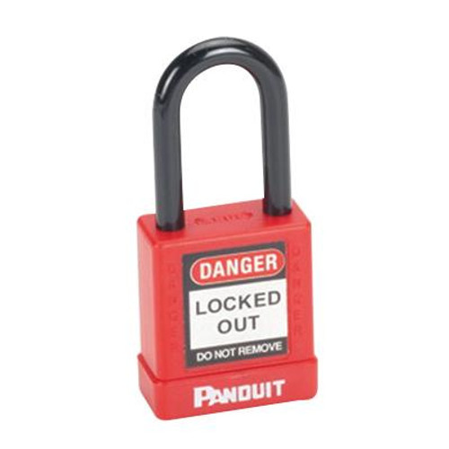 Panduit PSL-8 Master Keyed Vinyl Covered Aluminum Non-Conductive Lockout Padlock 0.26-Inch Dia Shackle Panduit PSL-8 Master Keyed Vinyl Covered Aluminum Non-Conductive Lockout Padlock 0.26-Inch Dia Shackle