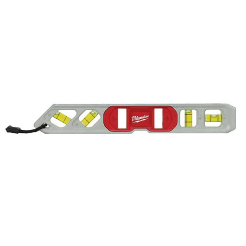 43 48-22-5009 4 Vial I-Beam Magnetic Torpedo Level 10-Inch Silver/Red
