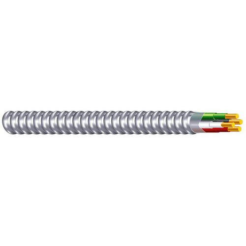 BX-12/3-CU-AL-JKT-250FT Copper Conductor Aluminum Armored Type BX AC Cable 12/3 250-ft Coil