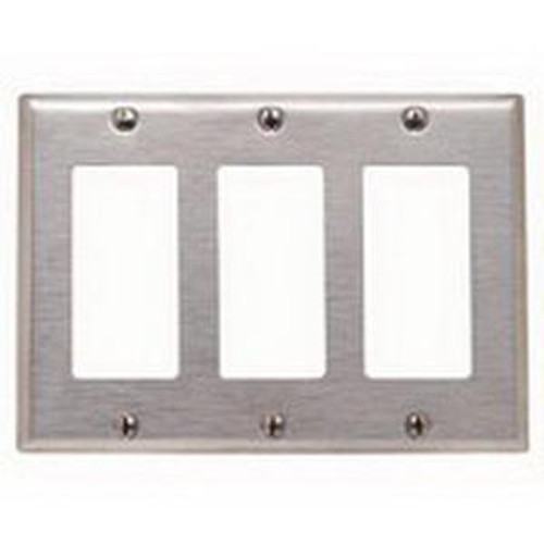 49 84411-40 302 Stainless Steel Device Mount Standard Size 3-Gang Decorator Wallplate/Faceplate 3-Decora/GFCI Stainless Steel Decora® 49 84411-40 302 Stainless Steel Device Mount Standard Size 3-Gang Decorator Wallplate/Faceplate 3-Decora/GFCI Stainless Steel Decora®