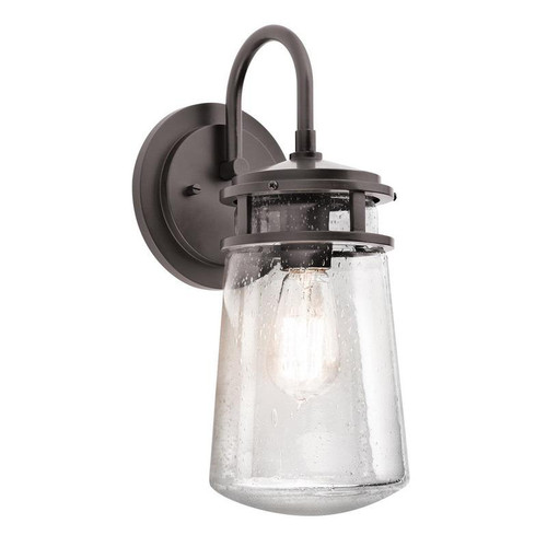 Kichler 49445AZ 1-Light Wall Lantern 100-Watt 120-Volt Architectural Bronze Lyndon