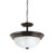 Sea Gull Lighting 77950-782 2-Light Convertible Pendant Fixture 100-Watt 120-Volt Heirloom Bronze Windgate