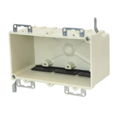 Allied Moulded Products 9313-EW Fiberglass Reinforced Thermoset Polyester 3-Gang Residential/Receptacle Electrical Switch Box 5-15/16-Inch x 3-1/4-Inch x 2-7/8-Inch 42.5-Cubic-Inch FiberglassBox