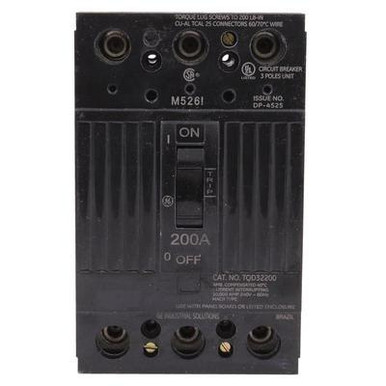 53 TQD32200WL Bolt-On Mount Type TQD Molded Case Circuit Breaker 3-Pole 200-Amp 240-Volt AC