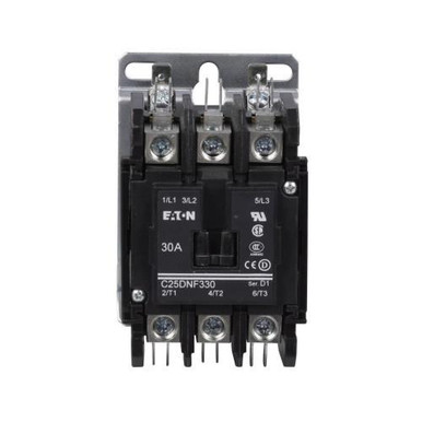 64 C25DNF330A 3-Pole Open Type Non-Reversing Definite Purpose Control Contactor 30-Amp 110 - 120-Volt AC