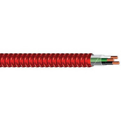 Southwire 55454903 Solid Copper TFN MC/FPLP Plenum Rated Fire Alarm And Control Cable 18/2 1000-ft Red Alert&reg;