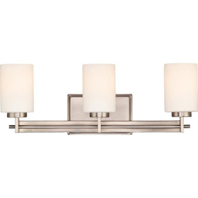 Quoizel Lighting TY8603AN 3-Light Contemporary/Modern Bath Fixture 100/23-Watt 120-Volt Antique Nickel Taylor