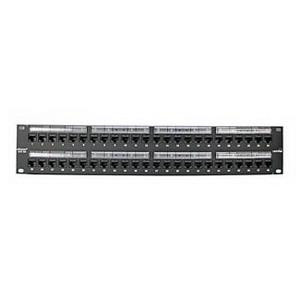 49 6A586-U48 Black Painted 16 Gauge Steel Flat Category 6A Patch Panel 2U 48-Port eXtreme&reg;