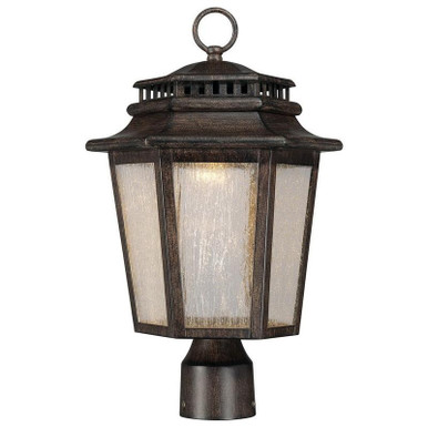 Minka-Aire 8276-A357-L 1-Light LED Post Light 10-Watt 2700K Iron Oxide Wickford Bay