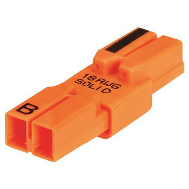 Ideal Industries 30-082 2-Wire Model 182 2-Pole Luminaire Disconnect 18-AWG Orange PowerPlug