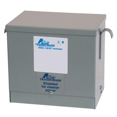 Acme T2527051 3-Phase Copper Non-Ventilated Dry Type Distribution Transformer 600/480-Volt Primary 480/380-Volt Secondary 30/24 KVA