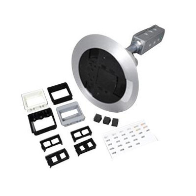 Wiremold AV3ATCAL Cast Aluminum/Brass Audio/Video Flush Poke-Thru Device Aluminum AV Series