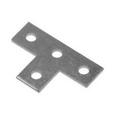 Power Strut PS-714-EG Electrogalvanized Steel 3-Hole Tee Plate