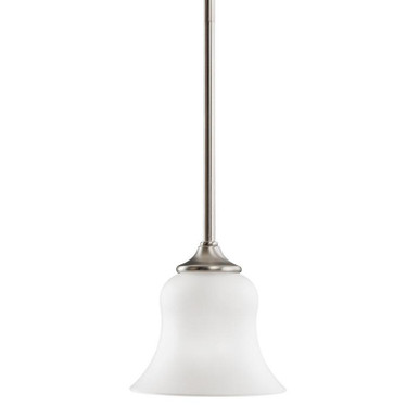 Kichler 3584NI 1-Light Mini Pendant Fixture 700-Watt 120-Volt Brushed Nickel Wedgeport