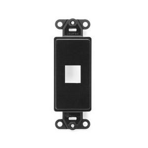 49 41641-E Plastic 1-Gang 1-Port Multimedia Insert Black QuickPort&reg;